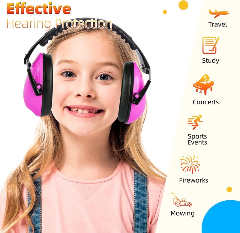 MelonArt Kids Ear Protection Ear Muffs Noise Cancelling Headphones for Kid Toddler Adult Autism Sensory, 27dB Noise Reduction Earmuffs Hearing Safety for Shooting Monster Truck Concert Fireworks - Image 3